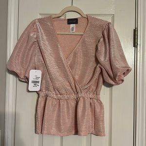 NWT Shimmer pink blouse